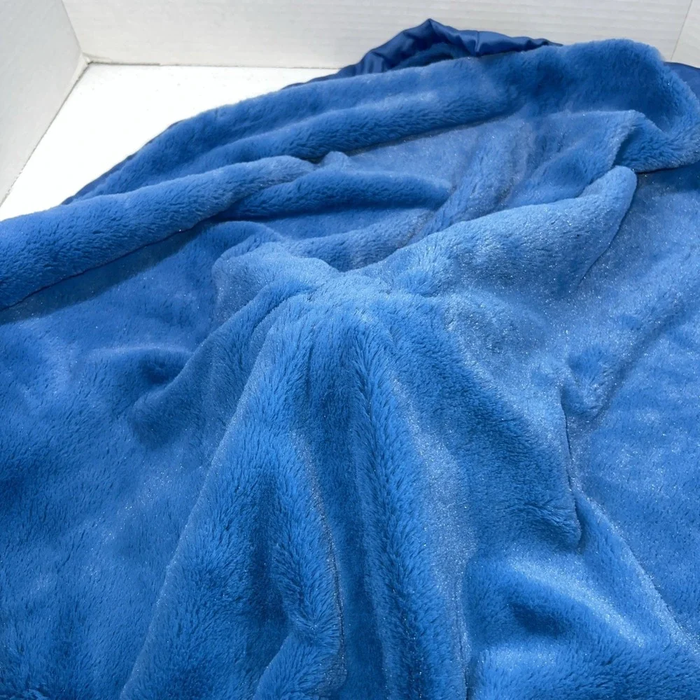 Cloud Island Puppy Dog Baby Large Blanket Lovey Navy Blue White Stars 28